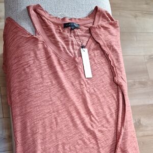 Free People Women's Burnt Orange Short Sleeve Top